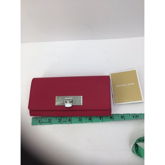 Michael Kors Leather Long Bifold Wallet in Dark pink for Women - Picture 14 of 14